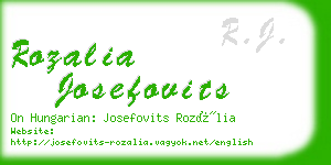 rozalia josefovits business card